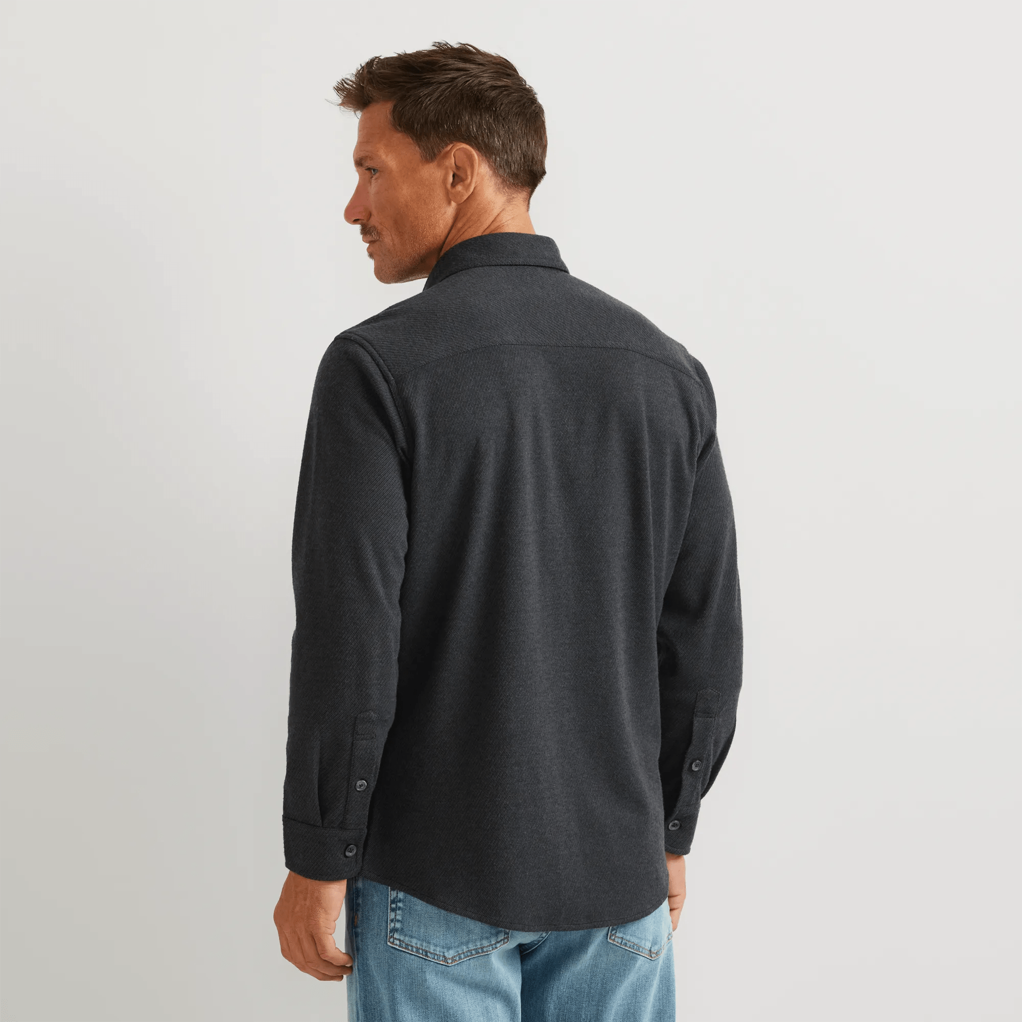 Men's Soft Knit Button Down Shirt - Image 2