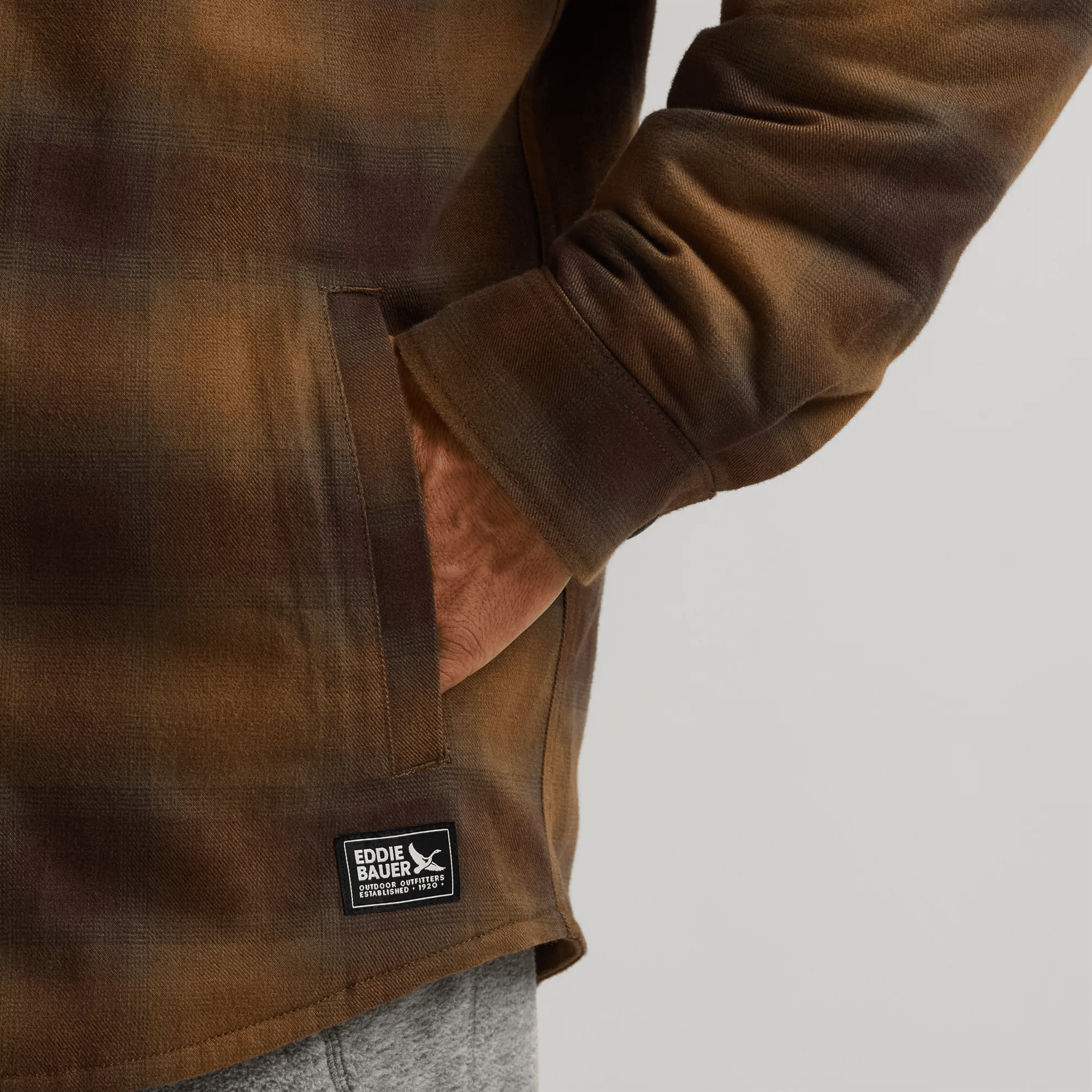 Men's Eddie's Favorite Faux Shearling-Lined Flannel Shirt Jacket - Image 4