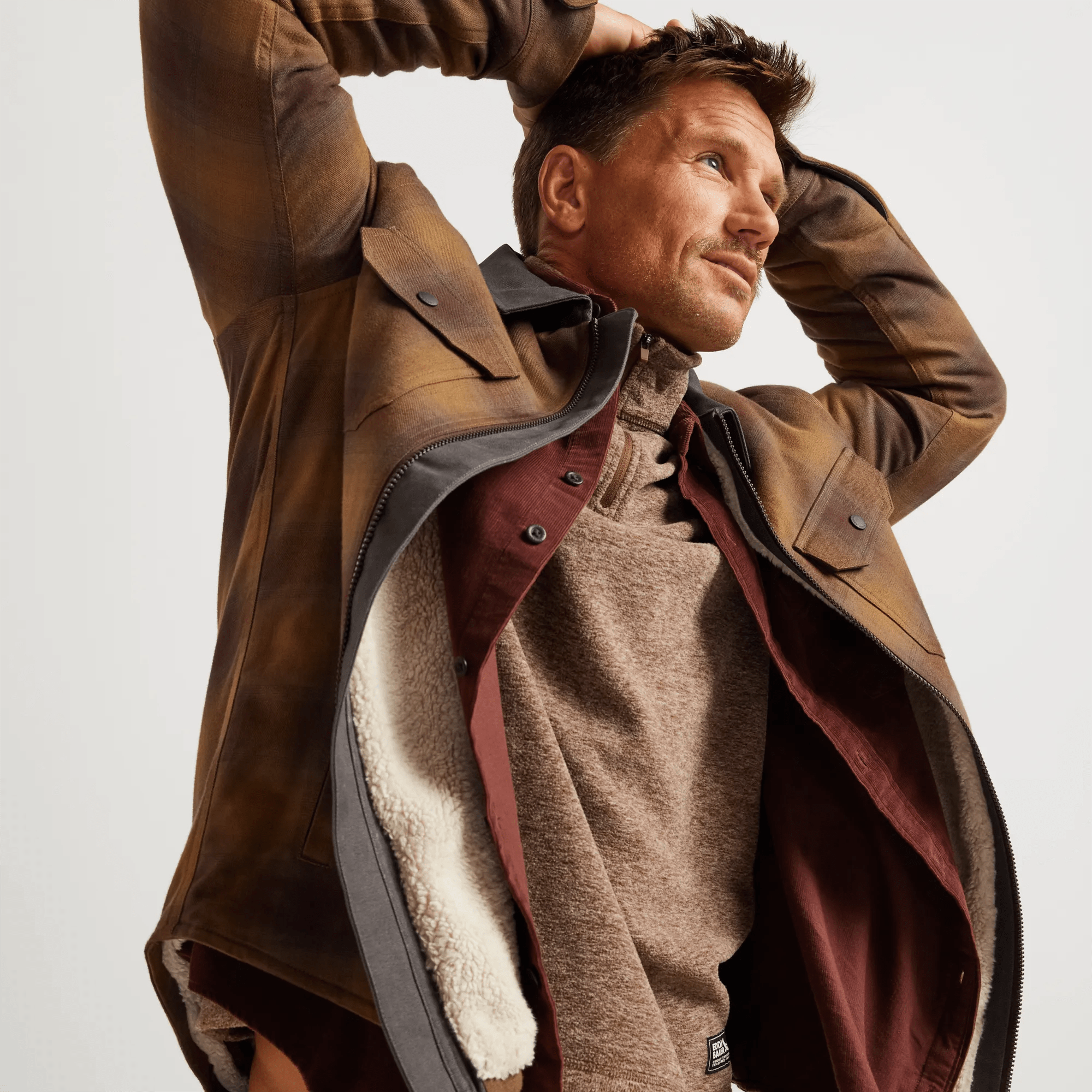 Men's Eddie's Favorite Faux Shearling-Lined Flannel Shirt Jacket - Image 5