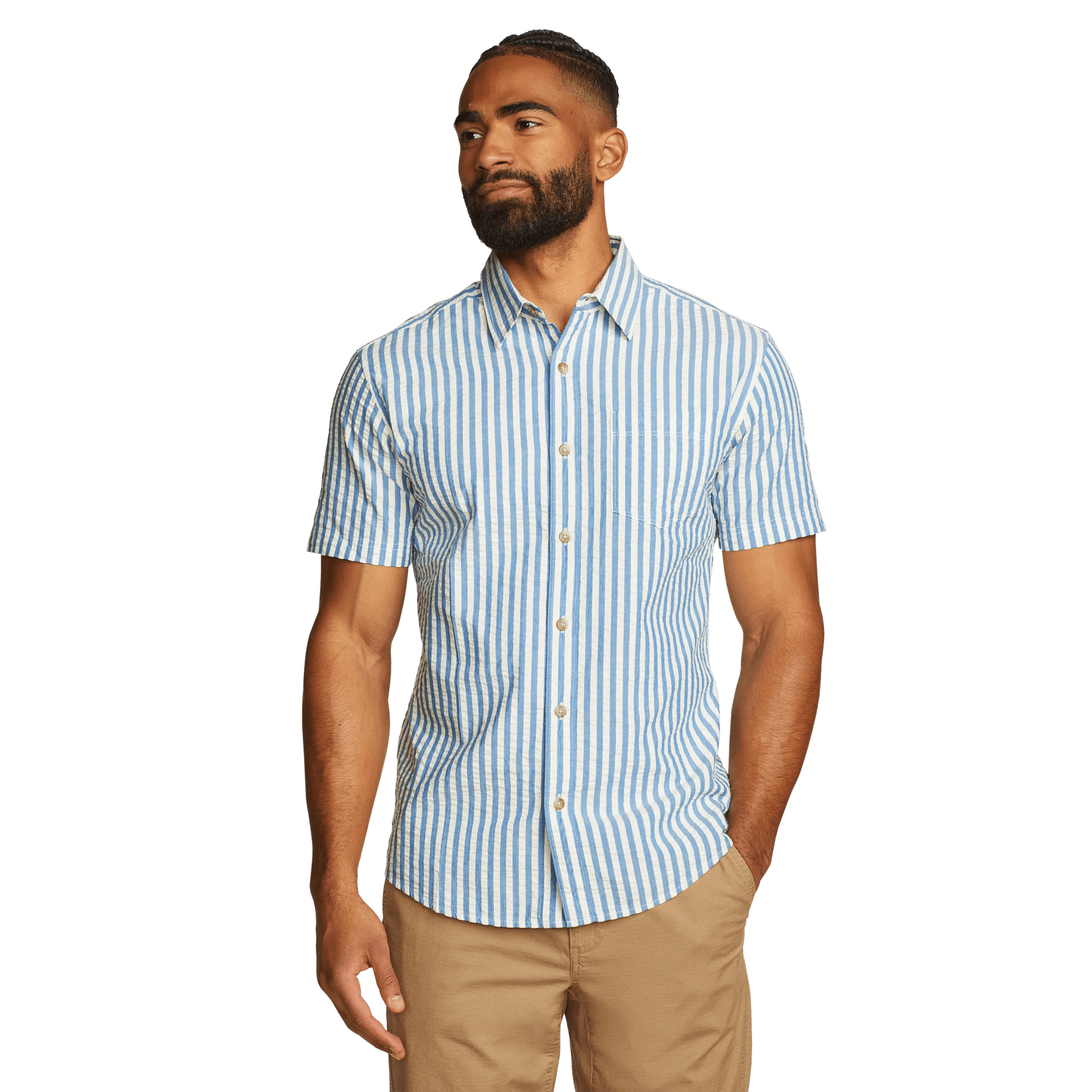 Men's Camano Seersucker Shirt - Image 3