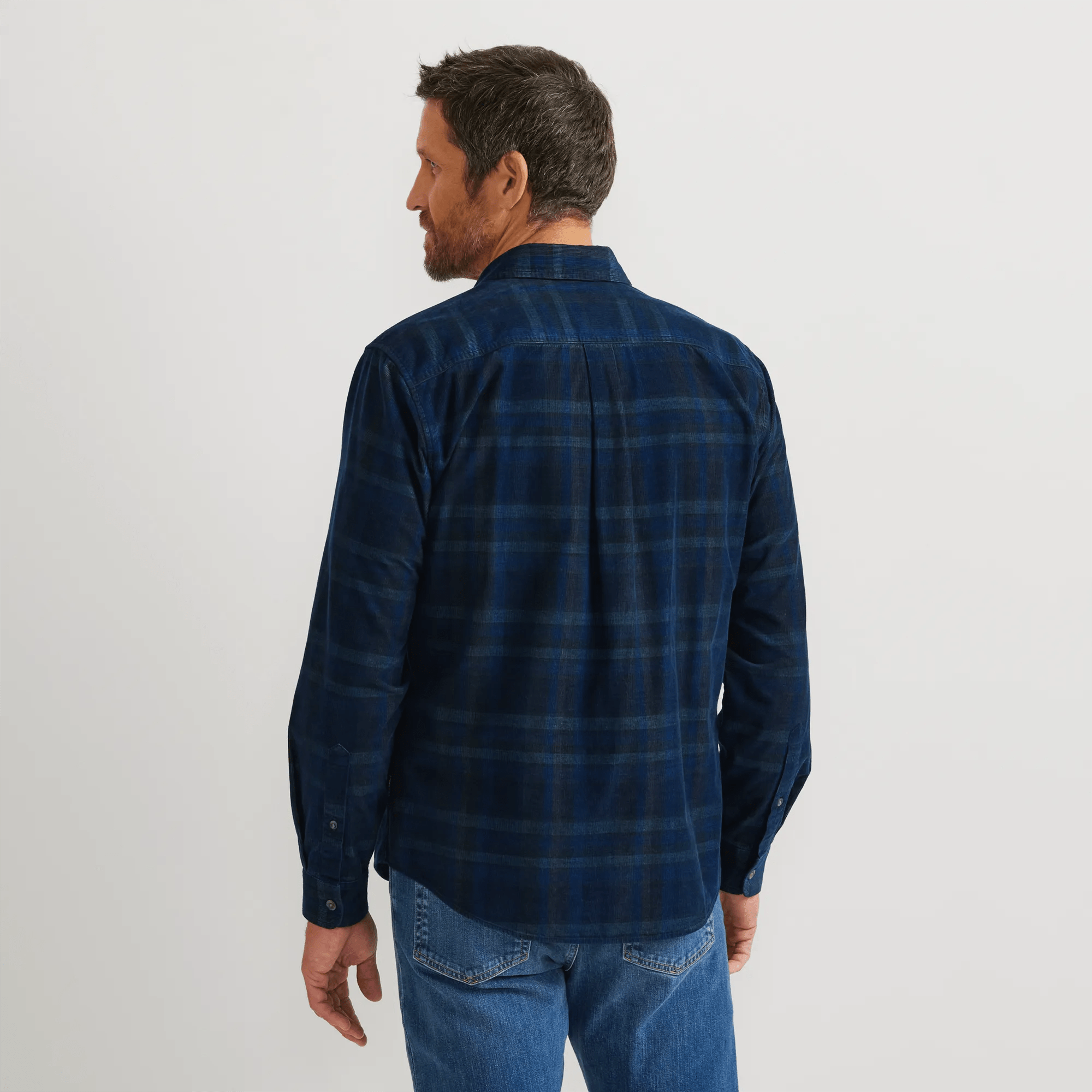 Men's Fine-Wale Corduroy Shirt - Plaid - Image 2