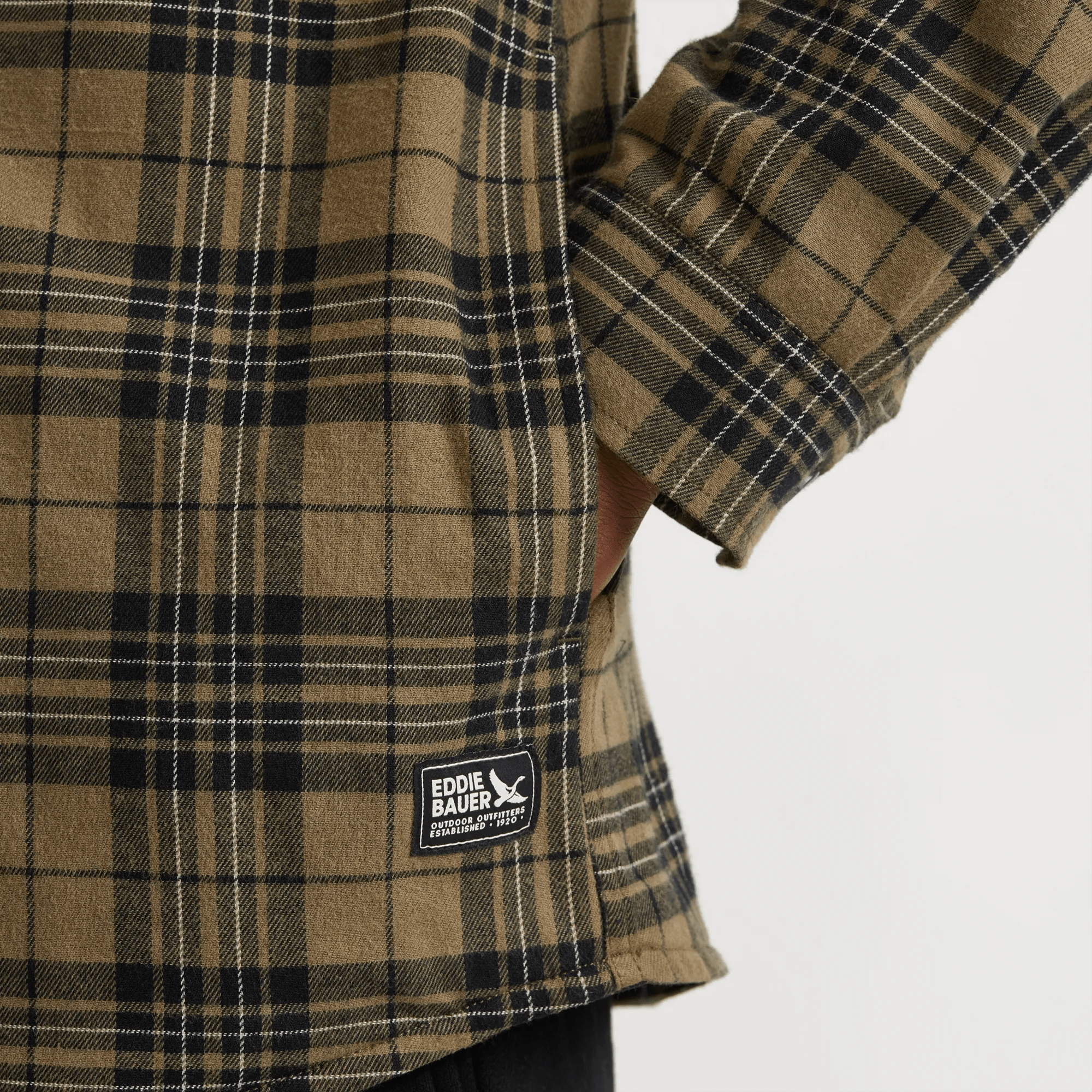 Men's Eddie's Field Fleece-Lined Flannel Shirt Jacket - Image 4