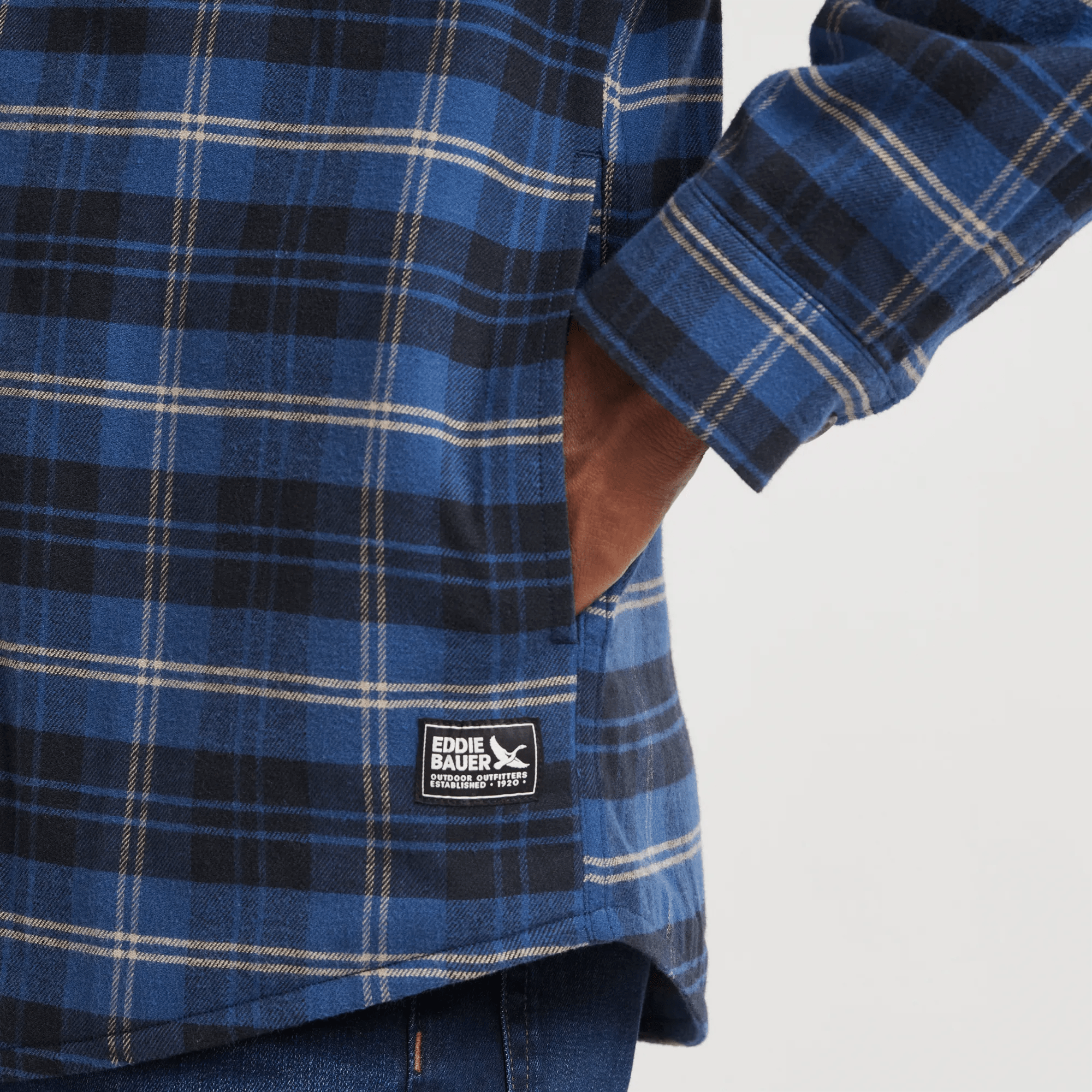 Men's Eddie's Field Fleece-Lined Flannel Shirt Jacket - Image 4