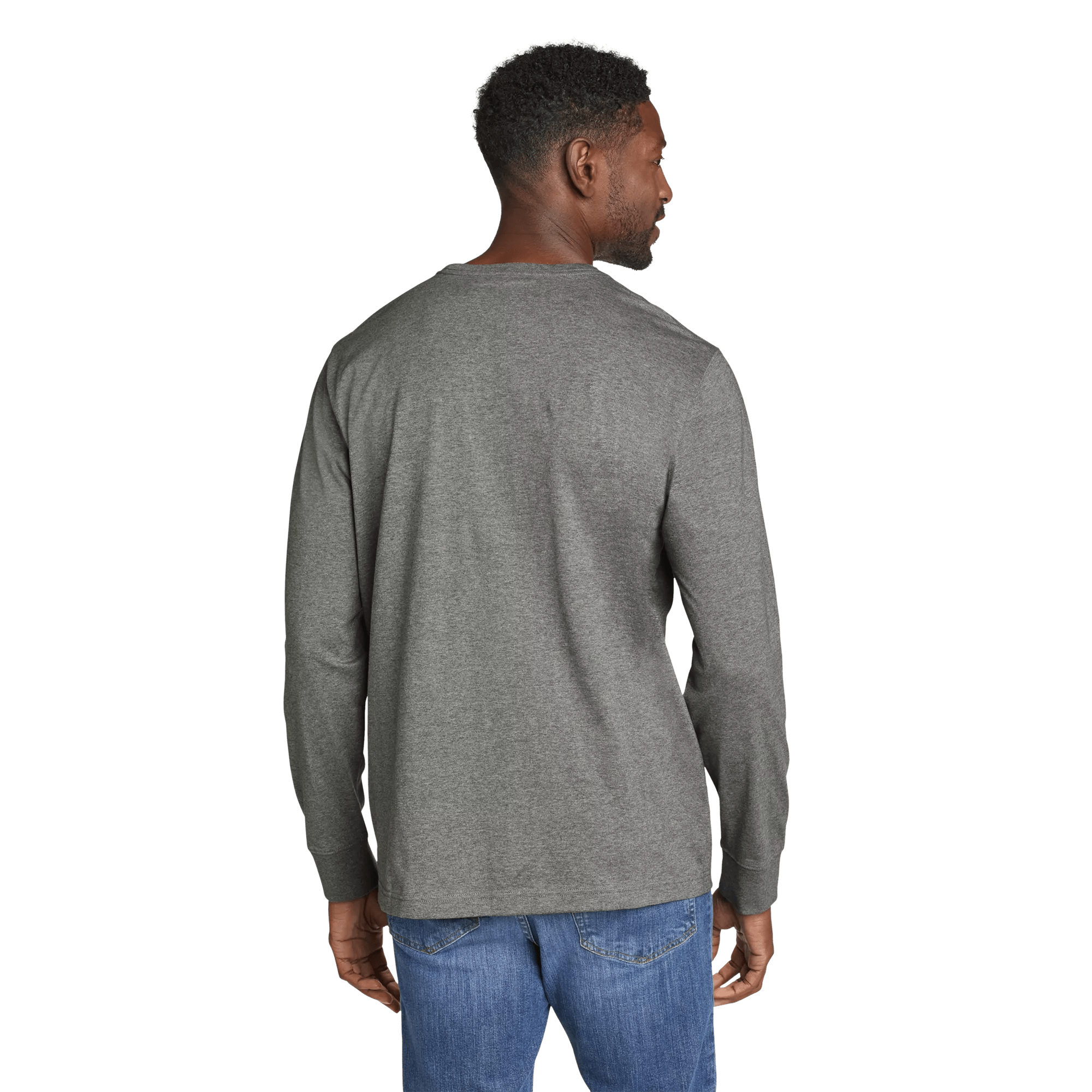 Men's Legend Wash Classic Long-Sleeve 100% Cotton T-Shirt - Image 2