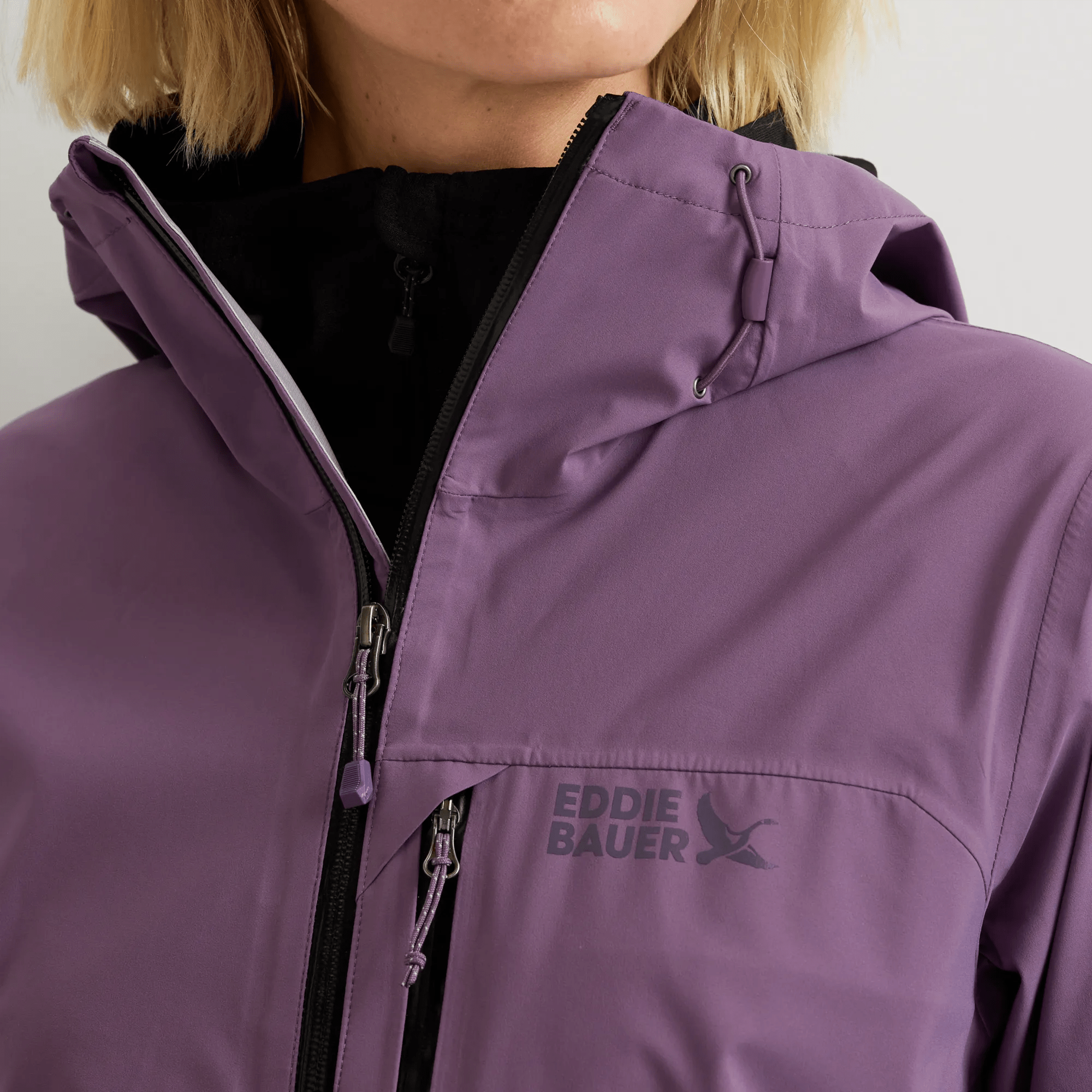 Women's Cloud Cap 3L Waterproof Stretch Hooded Rain Jacket - Image 3